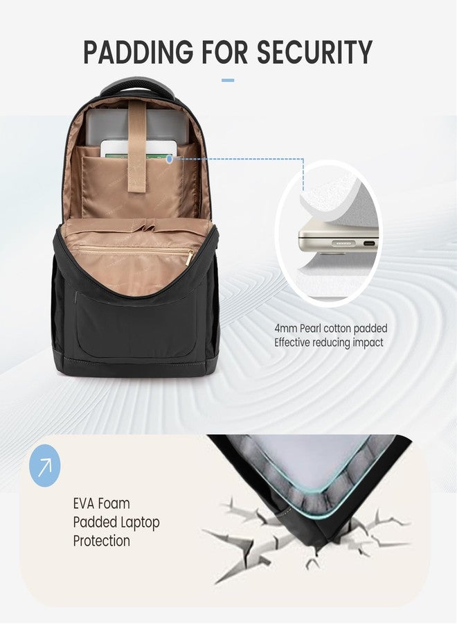 LOVEVOOK Laptop Backpack for Women with Pouch Pocket for Large Capacity Cup,15.6 Inch Lightweight Puffer Computer Laptop Bag,Quilted Womens Work Travel College Teacher Backpack Purse Daypack,Khaki - Image 5