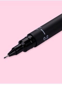 Uniball قلم حبر فاينلاينر Unipin Fineliner مكون من قطعة واحدة برأس 0.2 مم وحبر أسود  - Image 2