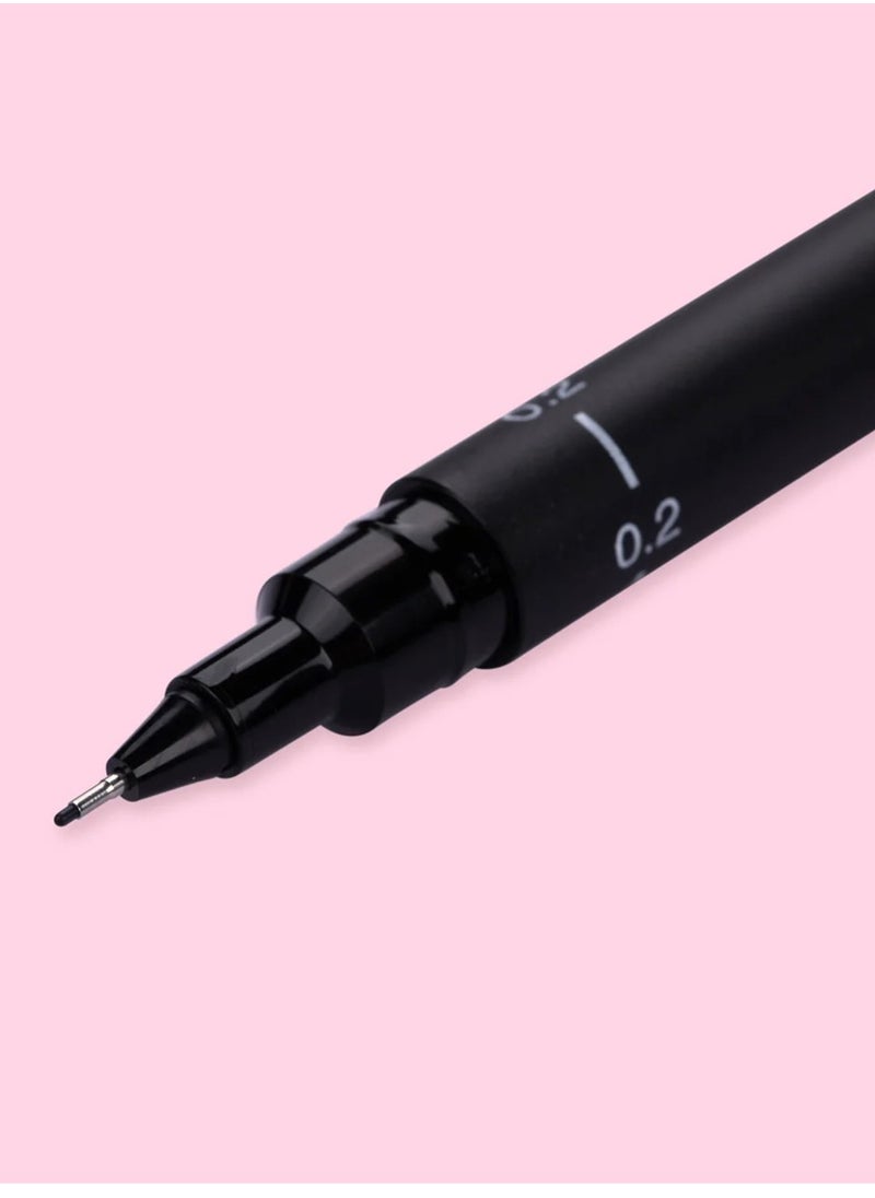 Uniball 1-Piece Unipin Fineliner Pen 0.2mm Tip Black Ink  - Image 2