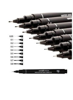 Uniball قلم حبر فاينلاينر Unipin Fineliner مكون من قطعة واحدة برأس 0.2 مم وحبر أسود  - Image 5