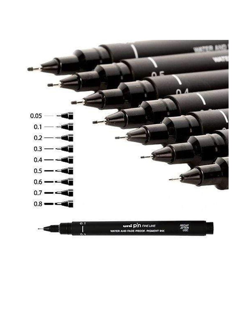 Uniball 1-Piece Unipin Fineliner Pen 0.2mm Tip Black Ink  - Image 5