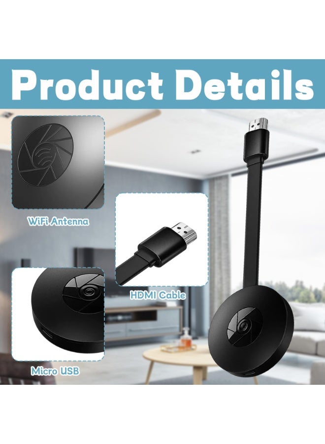 ChicVibe Wireless HDMI Display Adapter, WiFi Display Dongle, Wireless Transmitter, WiFi Dongle for TV, Display Adapter for Screen Mirroring, Compact 5.8x5.8cm Design, Easy Setup - Image 2