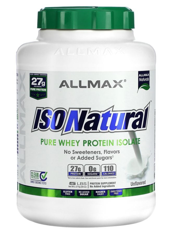 Allmax ISONatural™ Pure Whey Protein Isolate Unflavored 5 lbs (2.27 kg)