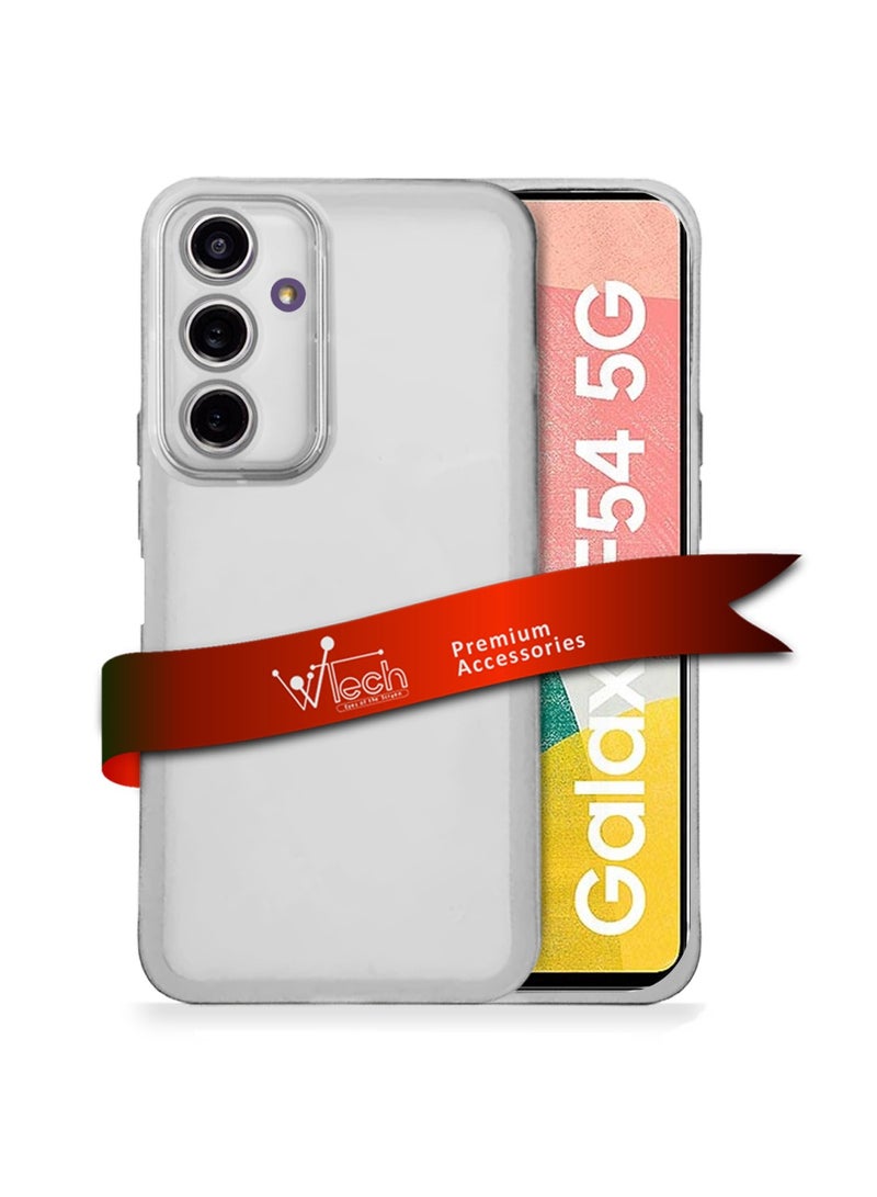 دبليو تيك Samsung Galaxy F54 / Galaxy M54 5G 2023 غطاء خلفي ناعم وشفاف من مادة TPU سيليكون رفيع للغاية للهاتف مطلي بالكهرباء - أبيض - Image 1