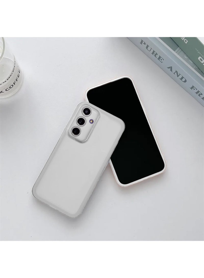 دبليو تيك Samsung Galaxy F54 / Galaxy M54 5G 2023 غطاء خلفي ناعم وشفاف من مادة TPU سيليكون رفيع للغاية للهاتف مطلي بالكهرباء - أبيض - Image 2