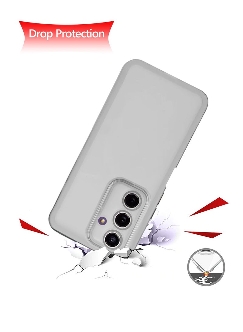 دبليو تيك Samsung Galaxy F54 / Galaxy M54 5G 2023 غطاء خلفي ناعم وشفاف من مادة TPU سيليكون رفيع للغاية للهاتف مطلي بالكهرباء - أبيض - Image 3