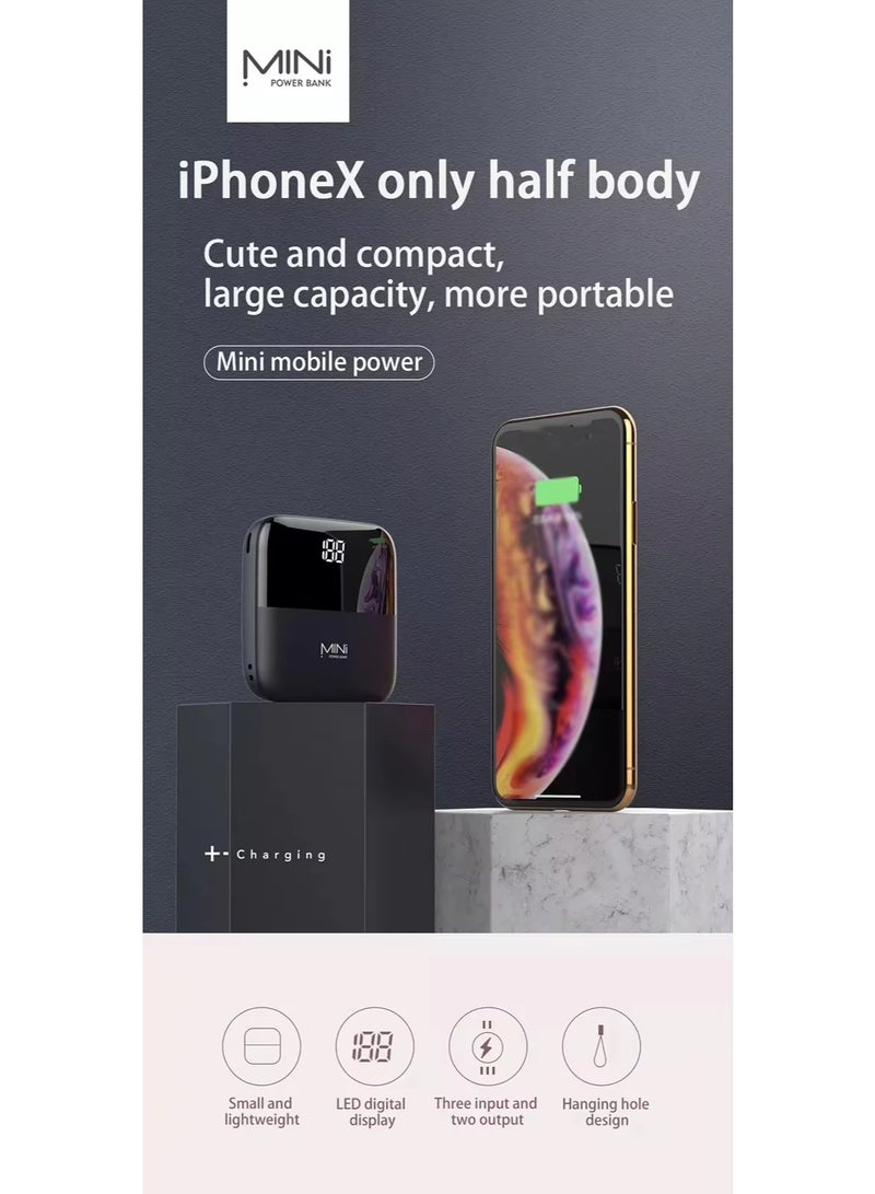 Mini Ultra-Compact 10000mAh Mini Power Bank – Fast Charging Digital Display with Type-C & USB Outputs - Image 5