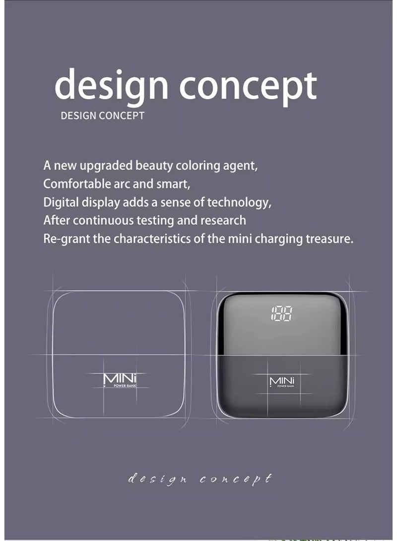 Mini Ultra-Compact 10000mAh Mini Power Bank – Fast Charging Digital Display with Type-C & USB Outputs - Image 4