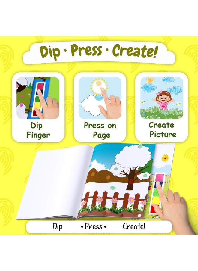 Fingerprint Garden | Fingerprint Art & Craft Activity Book with Ink Pad for Kids - English - Image 4