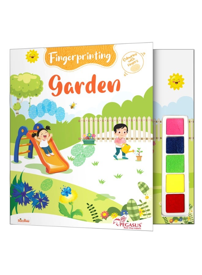 Fingerprint Garden | Fingerprint Art & Craft Activity Book with Ink Pad for Kids - English - Image 1