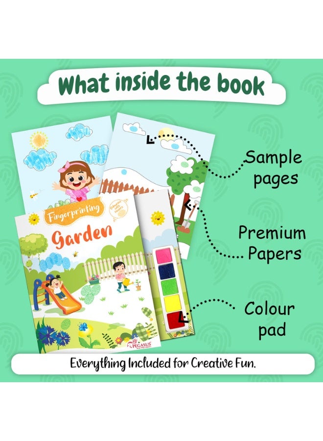 Fingerprint Garden | Fingerprint Art & Craft Activity Book with Ink Pad for Kids - English - Image 3
