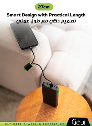 شاحن آيفون سريع 27 سم – كيبل لوك لايتنينق إلى تايب سي مع حلقة مفاتيح و حزام للمعصم، معتمد من أبل MFi لأجهزة آيفون 14، 13، 12، 11، ايربودز، قلم أبل، ايباد ميني، ايباد اير، ايباد برو أسود - view 4