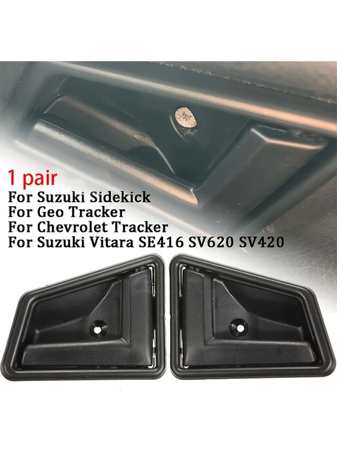 A Pair Of Car Interior Front Door Handles For Suzuki Sidekick Geo Tracker 1989 1998 - Image 1