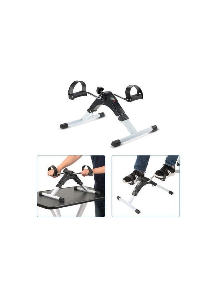 Mini Folding Exercise Bike with Foot Pedal Made of Alloy Steel and Display