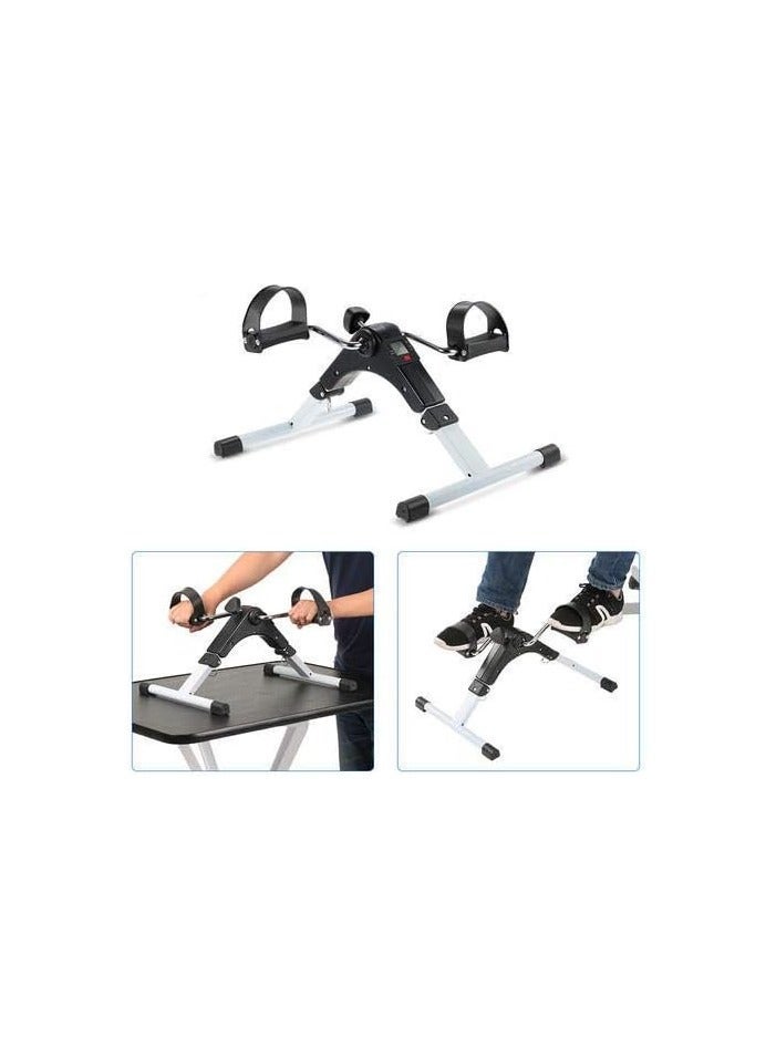 Mini Folding Exercise Bike with Foot Pedal Made of Alloy Steel and Display - Image 4