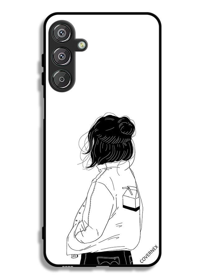 Covernex Samsung Galaxy F36 Protective Case Cover Girl Think Very Deep