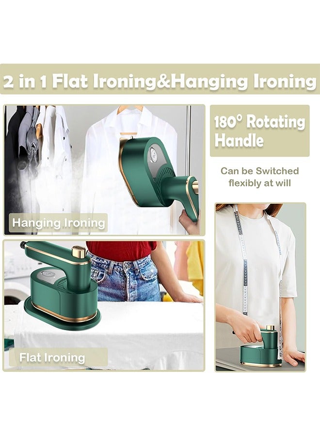 Foldable Mini Steam Iron, Rapid Heating, Portable Handheld with Dry And Wet Ironing for Travel and Home Use(Green)  - Image 3