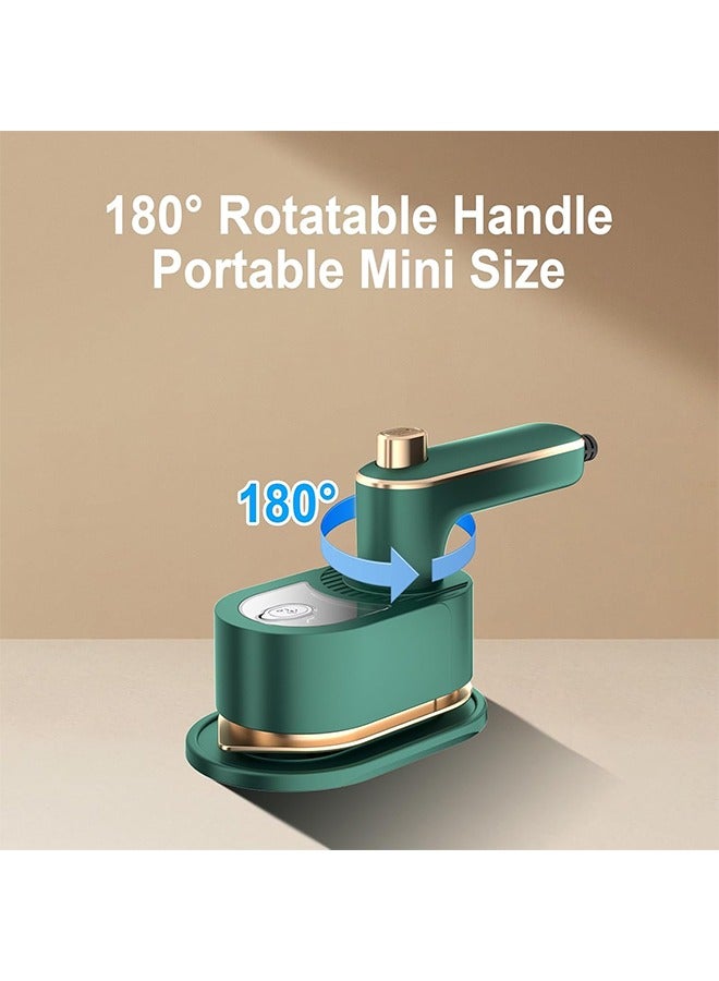 Foldable Mini Steam Iron, Rapid Heating, Portable Handheld with Dry And Wet Ironing for Travel and Home Use(Green)  - Image 5