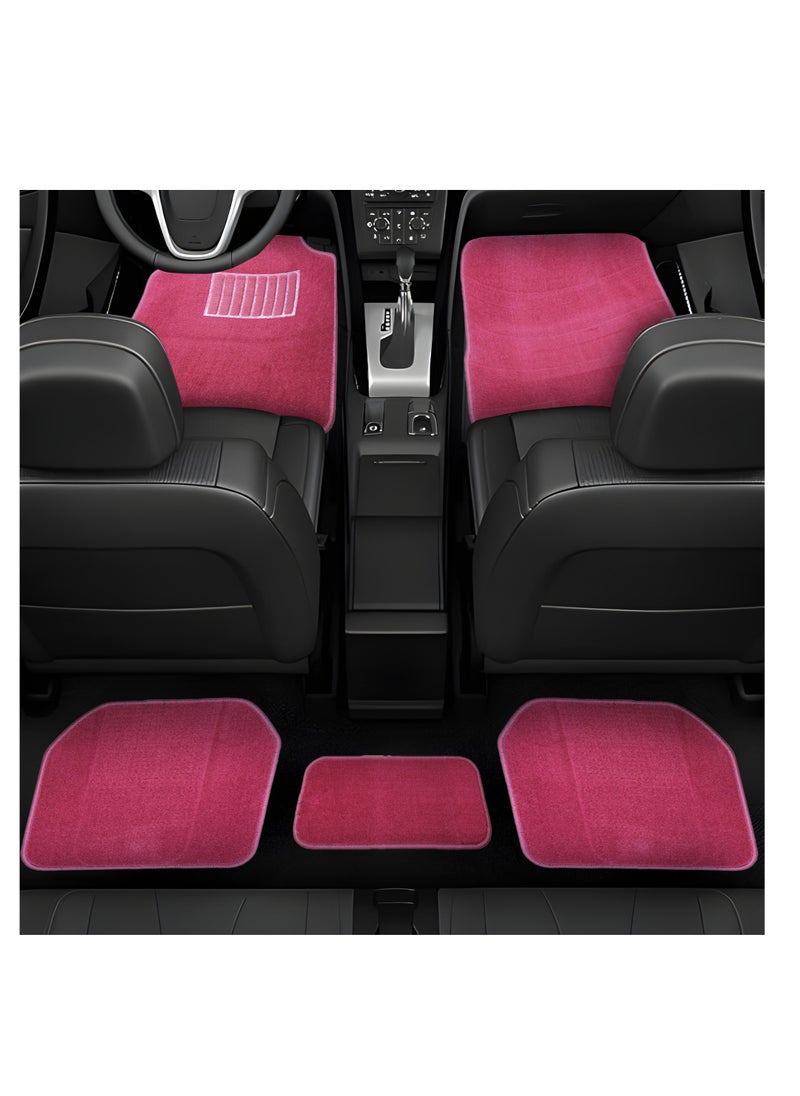 CAR MART - Universal Car Mats Set 5 Pieces Maroon Color - Image 1