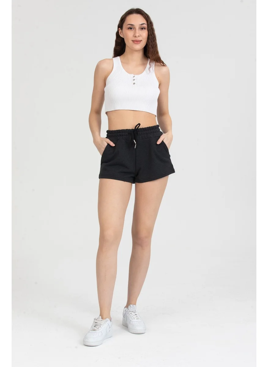 Twenty3 Women's Basic Short Pocket Shorts with Elastic Waist