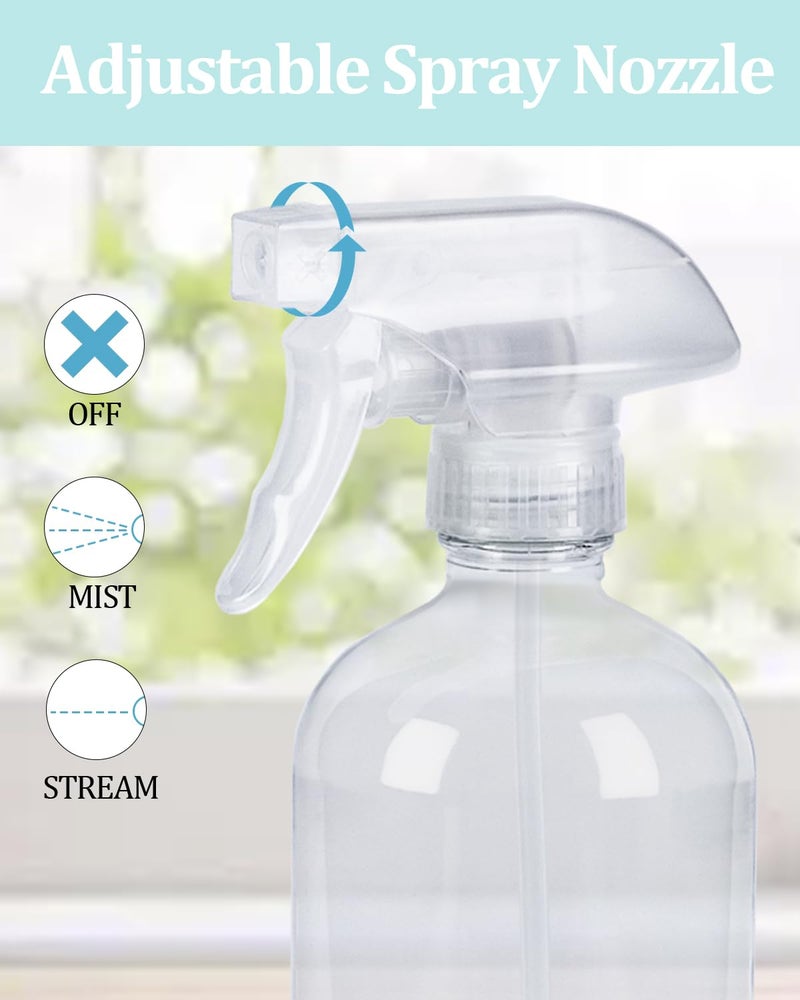 TERESRY 4 Pack 360Â° Spray Nozzles for 8oz, 16 oz Glass Spray Bottles, Spray Nozzles with Mist Stream Sprayer for Kitchen, Garden, Home and Office, Cleaning Solutions - Image 4