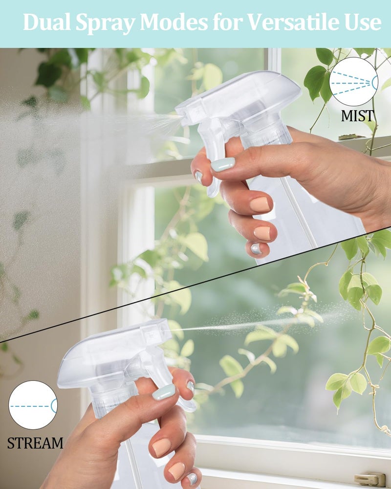 TERESRY 4 Pack 360Â° Spray Nozzles for 8oz, 16 oz Glass Spray Bottles, Spray Nozzles with Mist Stream Sprayer for Kitchen, Garden, Home and Office, Cleaning Solutions - Image 5