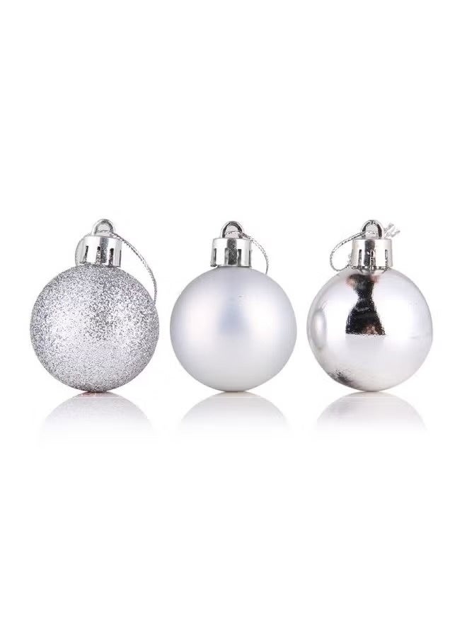 6cm Christmas Ball Ornaments, 24pcs Shatterproof Christmas Tree Hanging Ornaments, Christmas Tree Decorations Balls for Xmas Trees Decor Holiday Party Wedding Silver - Image 4