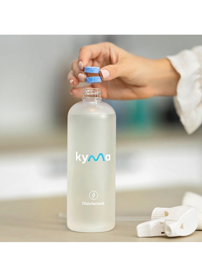 KYMA صندوق إعادة تعبئة مطهر كيما ، 1.5 لتر (يجعل زجاجة مطهر 3 × 500 مل) ، غير سامة ، صديق للبيئة ، يحارب الفيروسات والبكتيريا ، يطهر الأسطح  - Image 4