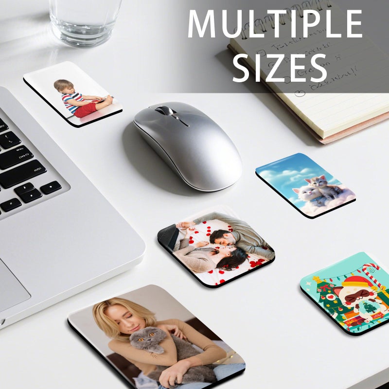 UJL 40Pcs Sublimation Picture Magnet Blanks Personalized Square Magnets for Refrigerator Custom Magnets Sublimation Blanks Products DIY Craft Gifts for Kitchen Office Decorative - Image 5