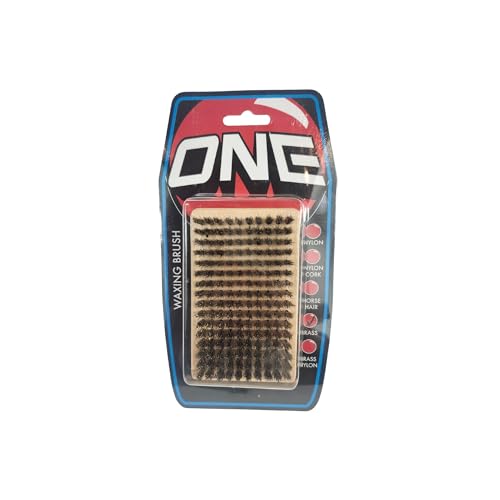 ONEBALL Brass Brush, Brown, Nylon Bristles, Rectangular Shape, Snowboard Tuning Tool - Image 2