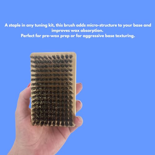 ONEBALL Brass Brush, Brown, Nylon Bristles, Rectangular Shape, Snowboard Tuning Tool - Image 5