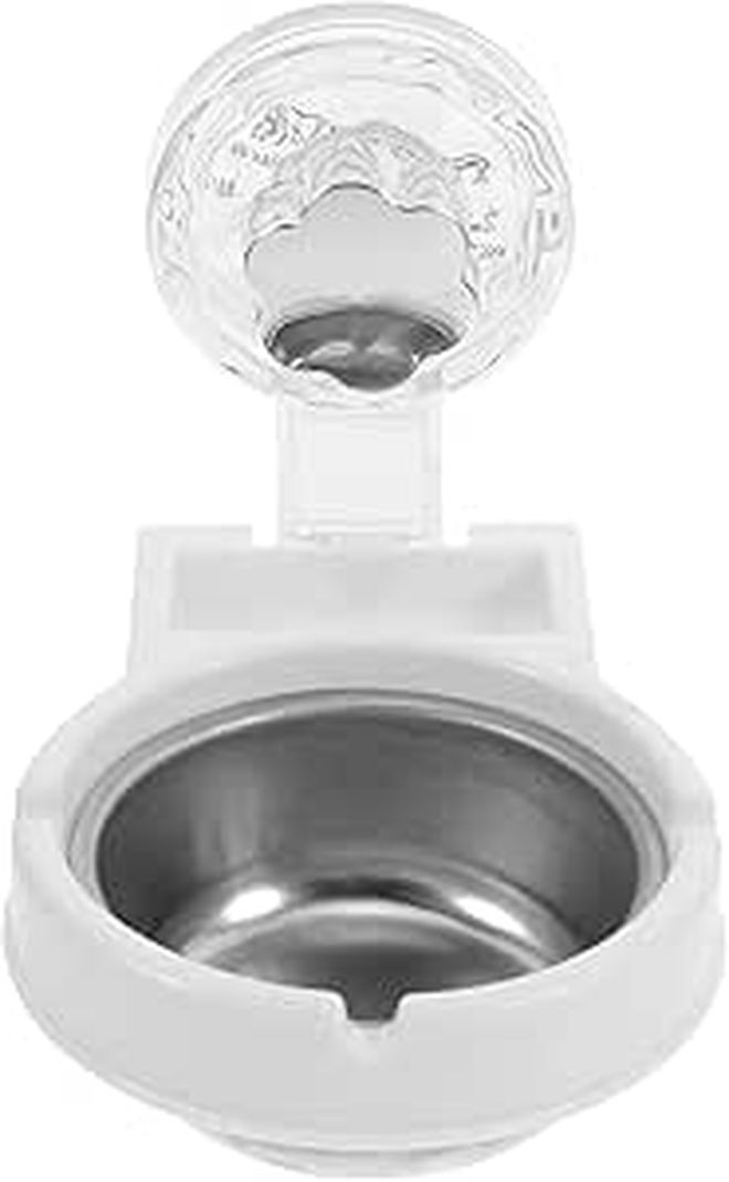 White Stainless Steel Wall Mounted Ashtray No Drill Smokeless Windproof Portable For Bathroom Home Office And Hotel - Image 1