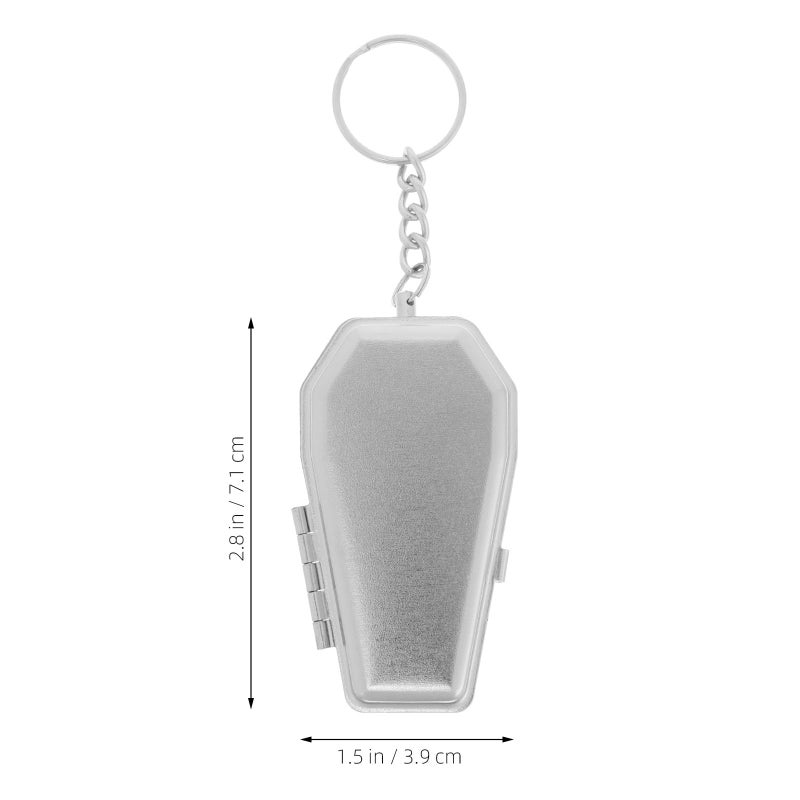 Portable Tinplate Ashtray Keychain With Lid For Camping Travel Smoke Supply Holder - Image 3