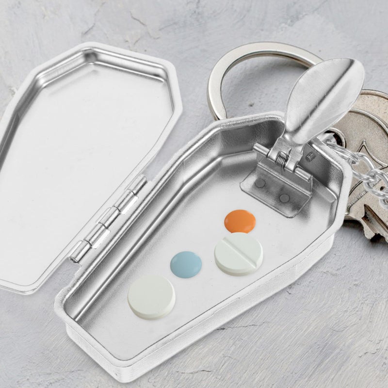 Portable Tinplate Ashtray Keychain With Lid For Camping Travel Smoke Supply Holder - Image 5