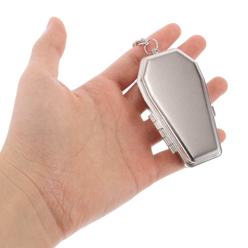 Portable Tinplate Ashtray Keychain With Lid For Camping Travel Smoke Supply Holder - Image 4