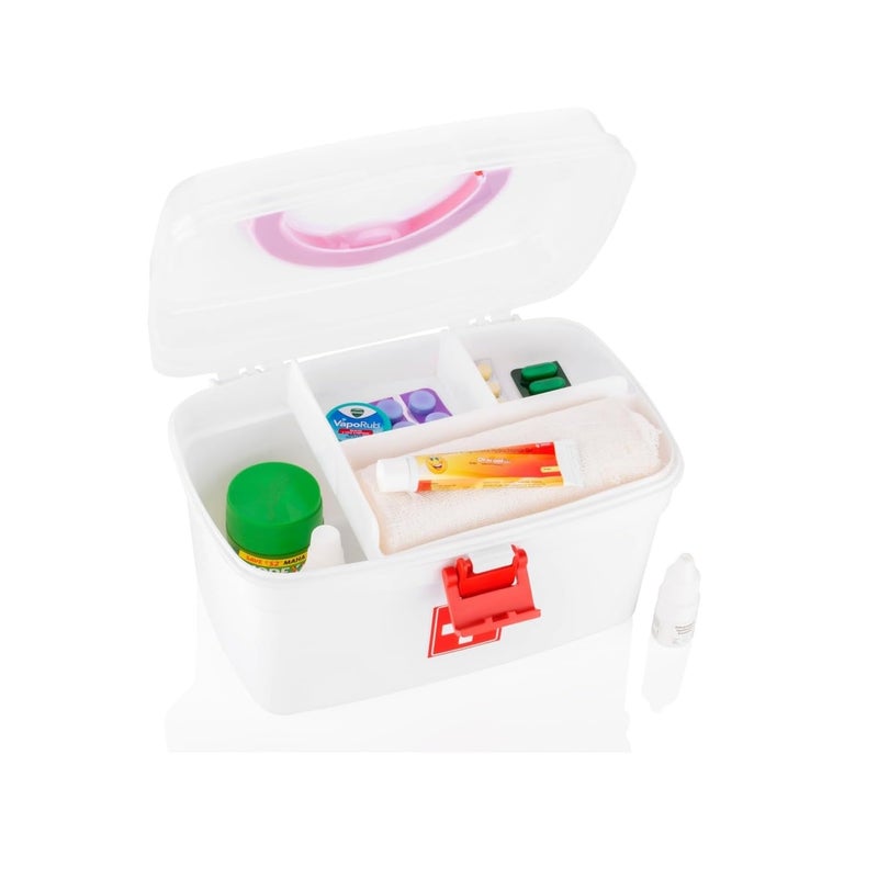 BITIKET BITIKET Plastic Rectangular Medicine Box, Medical Box, First aid Box, Multi Purpose Box, Multi Utility Storage with Handle  - Image 2