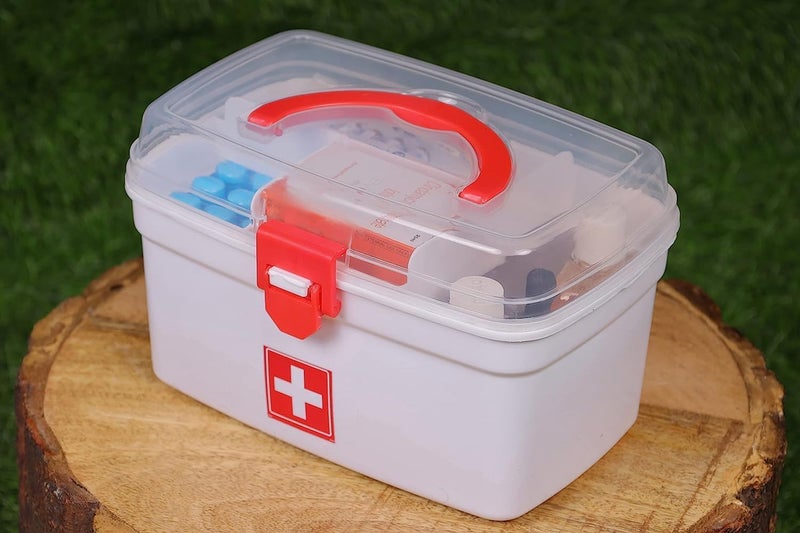 BITIKET BITIKET Plastic Rectangular Medicine Box, Medical Box, First aid Box, Multi Purpose Box, Multi Utility Storage with Handle  - Image 3