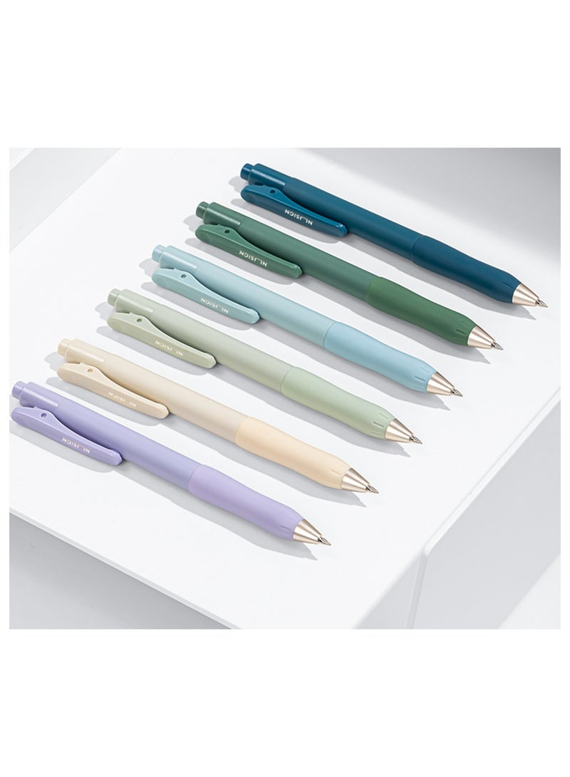 Deli 6-Piece Nusign Gel Ink Pen 0.5mm Tip Black Ink Asorted Barrel Colours - Image 2