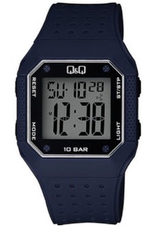 Q&Q Q&Q Watch for Men, Quartz Movement, Digital Display, Blue Resin Strap-M158J007Y 