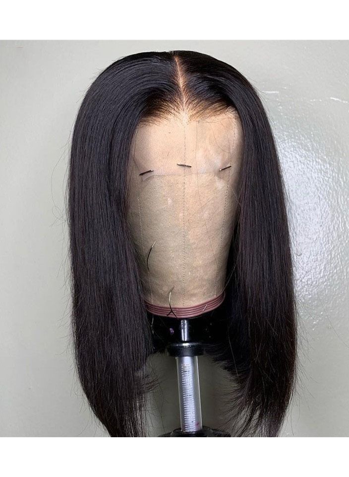 Estelle Lace Front Bob Wigs Human Hair Brazilian Human Hair Short Bob Wigs for Woman Lace Closure Straight Hair Wigs Natural Color 13x4x1 TPart 1  - Image 5