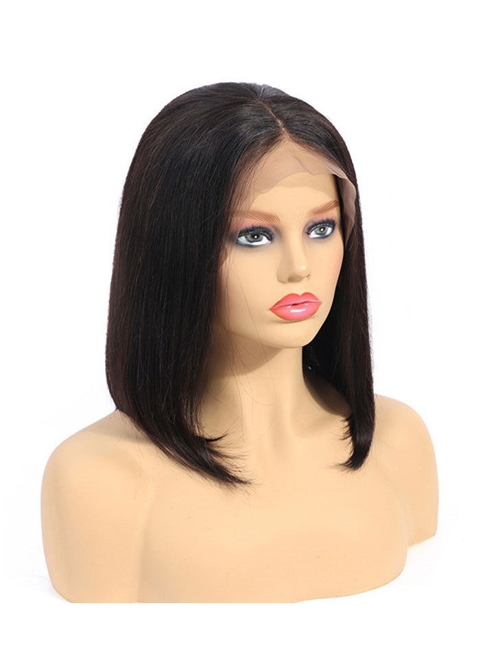 Estelle Lace Front Bob Wigs Human Hair Brazilian Human Hair Short Bob Wigs for Woman Lace Closure Straight Hair Wigs Natural Color 13x4x1 TPart 1  - Image 4