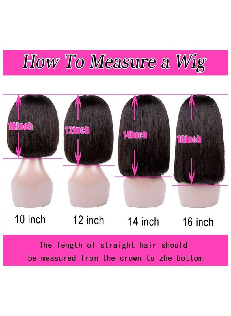 Estelle Lace Front Bob Wigs Human Hair Brazilian Human Hair Short Bob Wigs for Woman Lace Closure Straight Hair Wigs Natural Color 13x4x1 TPart 1  - Image 3