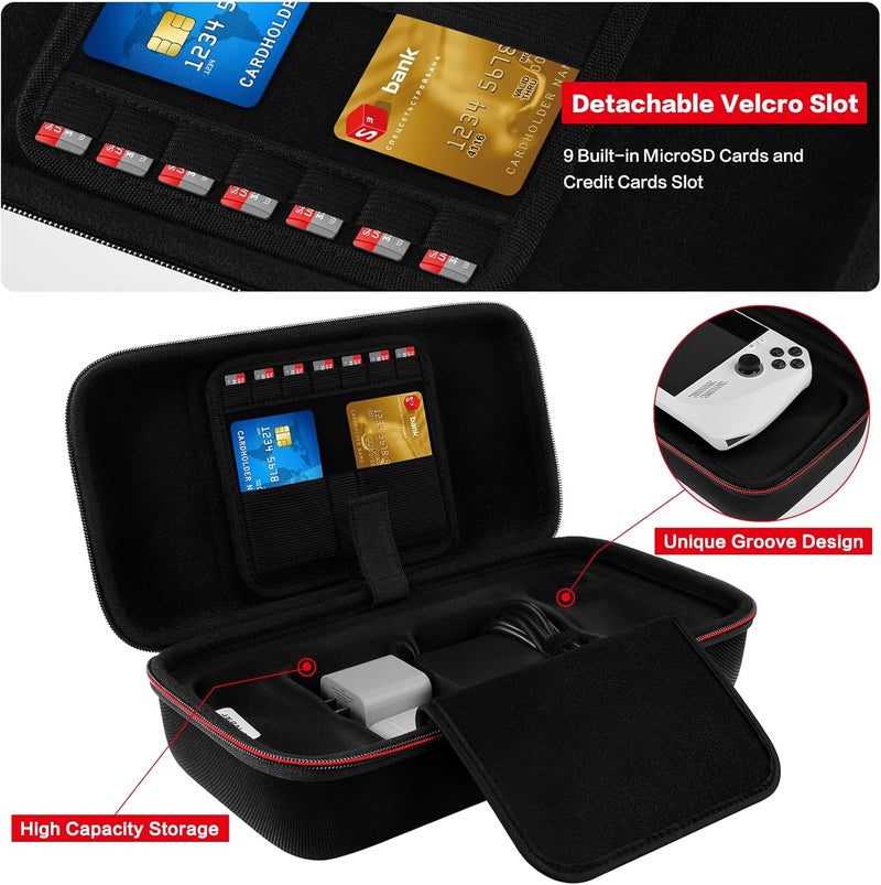 إيفولير حقيبة حمل صلبة من إيفولر لأجهزة ASUS ROG Ally المحمولة للألعاب مقاس 7 بوصات 2023، حقيبة يدوية واقية للسفر من نوع EVA لتخزين الأجهزة مع جيب شبكي لتخزين الملحقات - Image 5