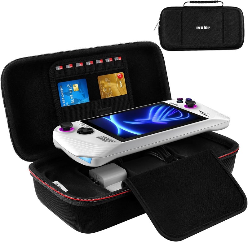 إيفولير حقيبة حمل صلبة من إيفولر لأجهزة ASUS ROG Ally المحمولة للألعاب مقاس 7 بوصات 2023، حقيبة يدوية واقية للسفر من نوع EVA لتخزين الأجهزة مع جيب شبكي لتخزين الملحقات - Image 1