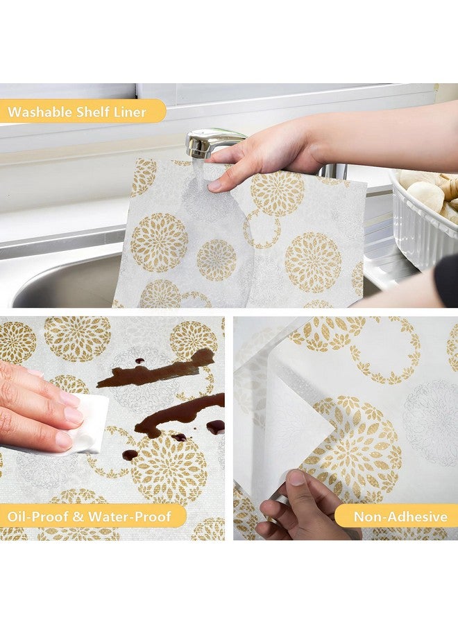 Kuber Industries Rangoli Print PVC Wardrobe Kitchen Drawer Cupboard Cabinet Shelf Mat, Shelf Liner 5 Mtr (White)-KUBMART15105 - Image 5