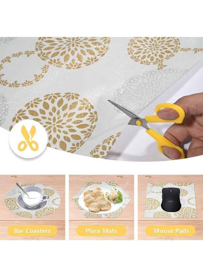 Kuber Industries Rangoli Print PVC Wardrobe Kitchen Drawer Cupboard Cabinet Shelf Mat, Shelf Liner 5 Mtr (White)-KUBMART15105 - Image 4