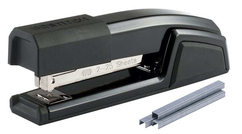 Bostitch Office Epic Metal 3 in 1 Stapler 25 Sheet Capacity Includes 210 Staples in Staple Storage Compartment Integrated Remover