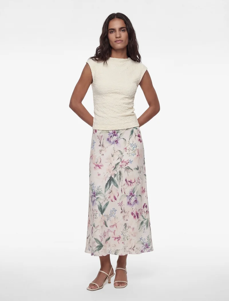 KOTON Floral Satin Skirt