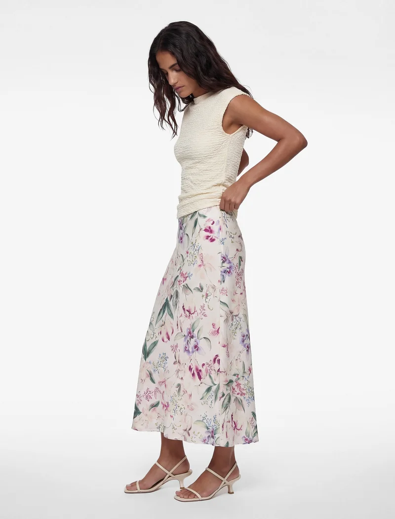 KOTON Floral Satin Skirt