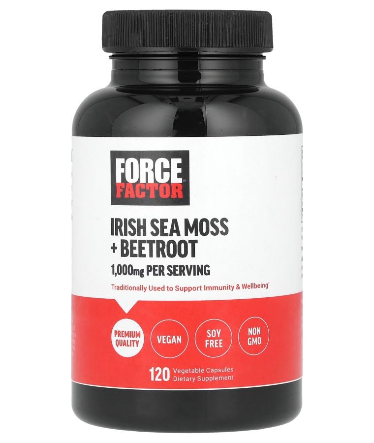 Force Factor Irish Sea Moss + Beetroot 120 Vegetable Capsules